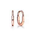 18K Tiffany Lock Diamonds Medium Earrings