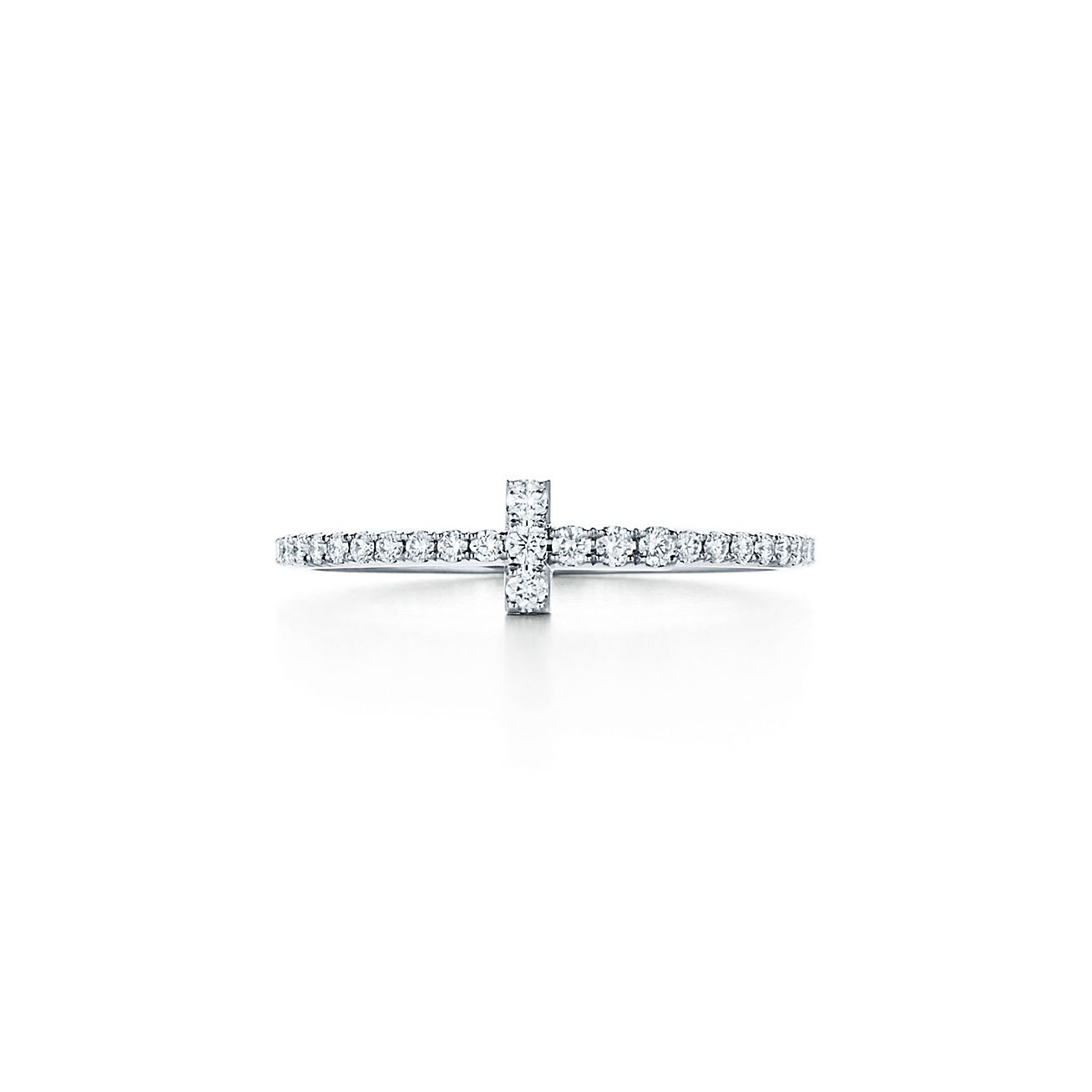 18K Tiffany Diamond Wire  Ring