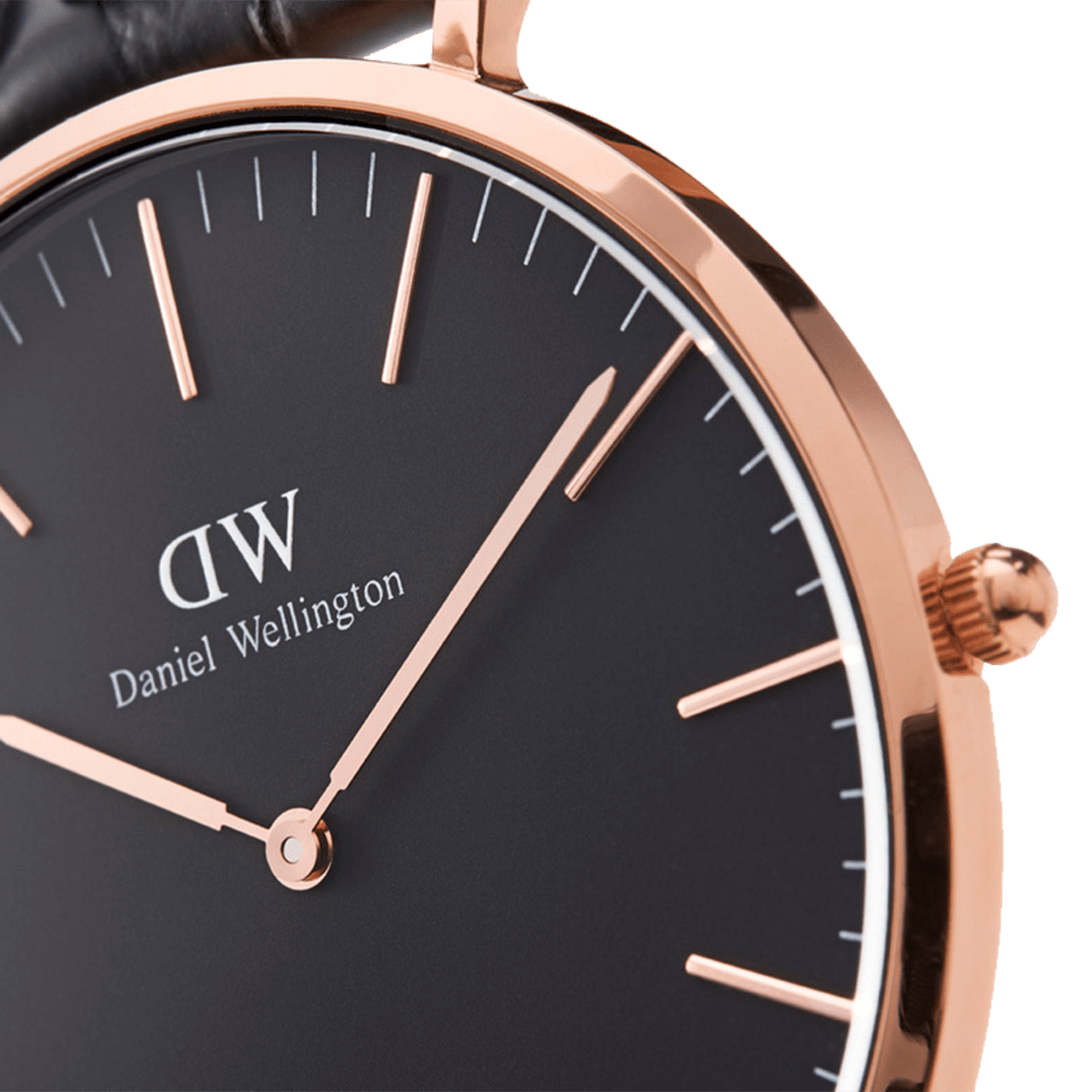 DW Classic Reading Black Rose Gold Watch