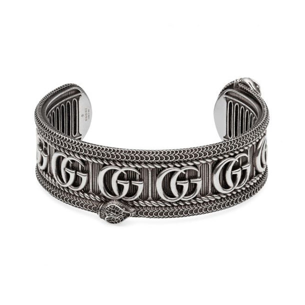 Double Gucci Snake Wide Bracelet