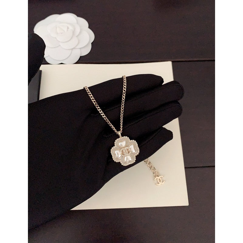 18K  Chanel Camellia Pearl Necklace