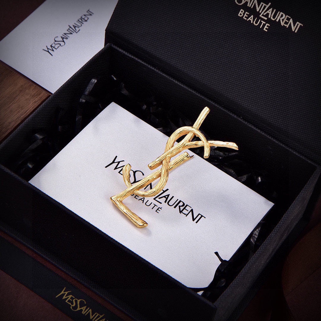 18K YSL Vintage Brooch