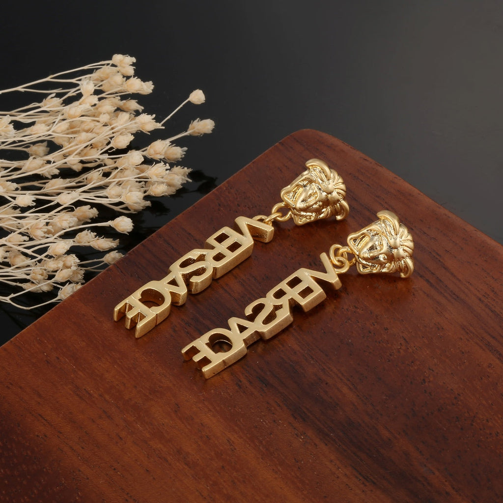 18K Medusa Earrings