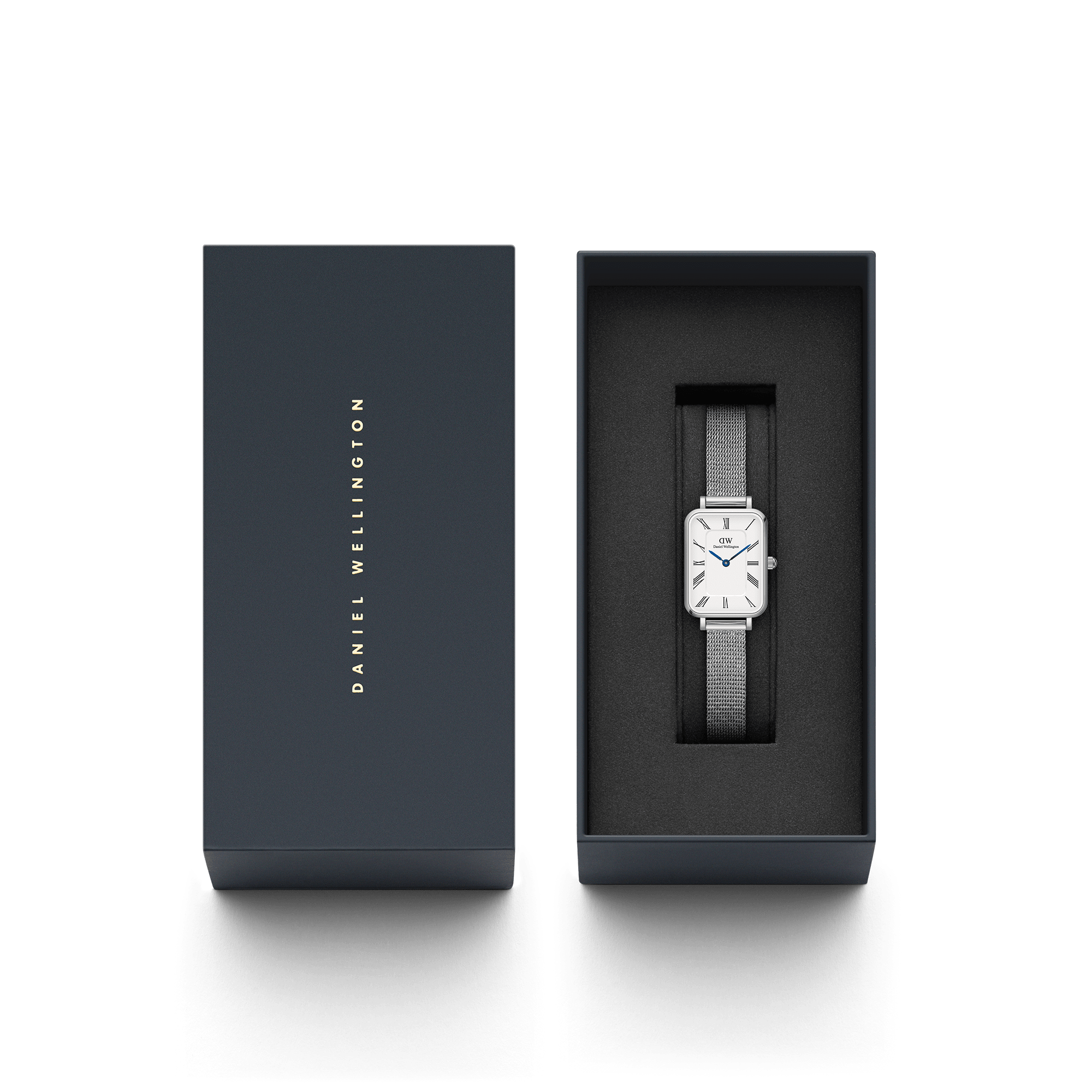 DW Quadro Roman Numerals Sterling Watch