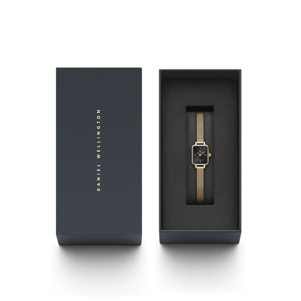 DW Quadro Mini Evergold Onyx Watch